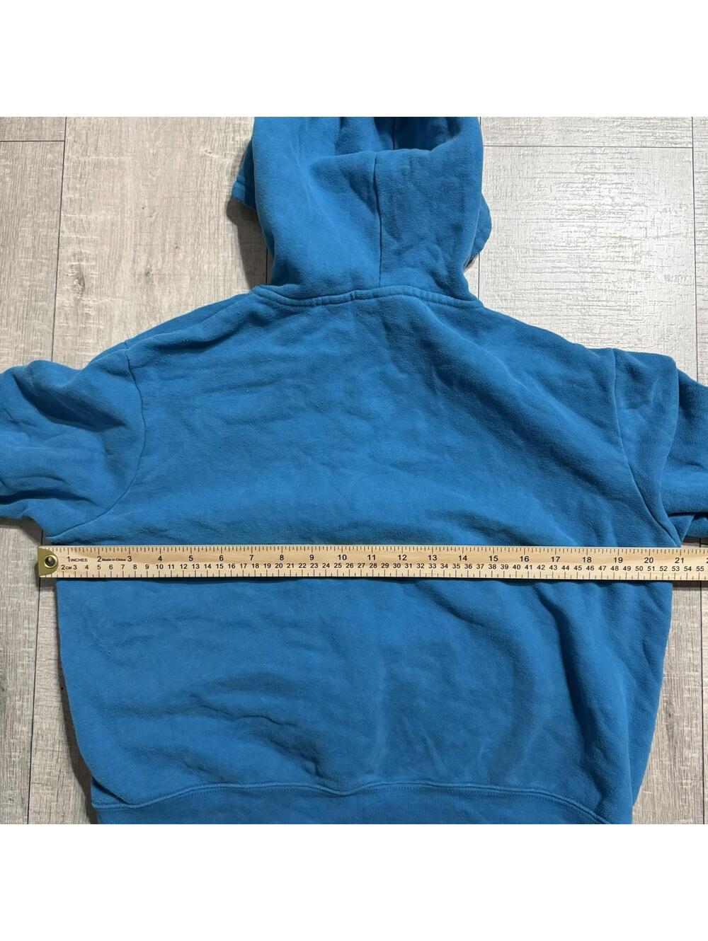 Y2K Aeropostale Rare Embroidered Butterfly Cropped Hoodie Jacket Blue Women L - Picture 8 of 10